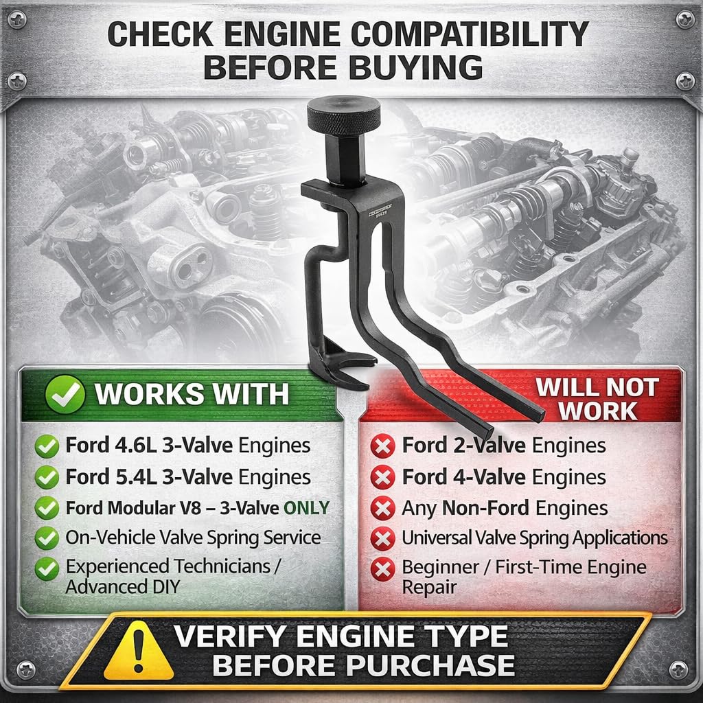 OEMTOOLS 24429 Spring Compressor  Ford 4.6L & 5.4L 3-Valve Modular Engines  On-Vehicle Service Tool  Not for 2V or 4V