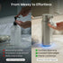 GentleJet CrystalJet Automatic Foaming Soap Dispenser – Touchless Sensor, USB-C Rechargeable, 304 Stainless Steel, IPX5 Waterproof for Bathroom Kitchen Sink, 10 fl oz / 300 ml