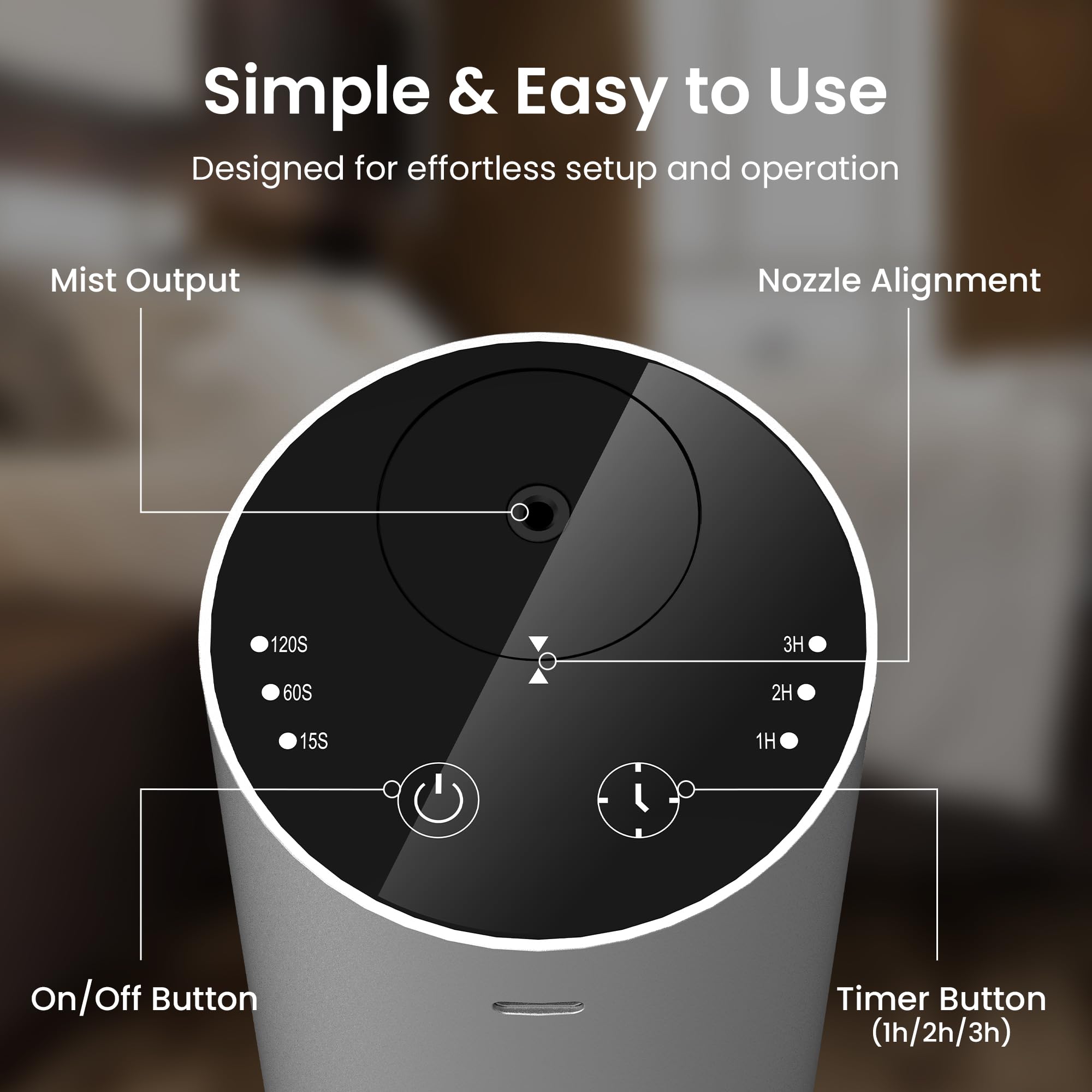 GentleJet LiteMist Waterless Nebulizing Essential Oil Diffuser – Cold Air Aromatherapy, USB-C Cordless 2000mAh Battery, Aluminum Portable for Home Office Car, 20ml