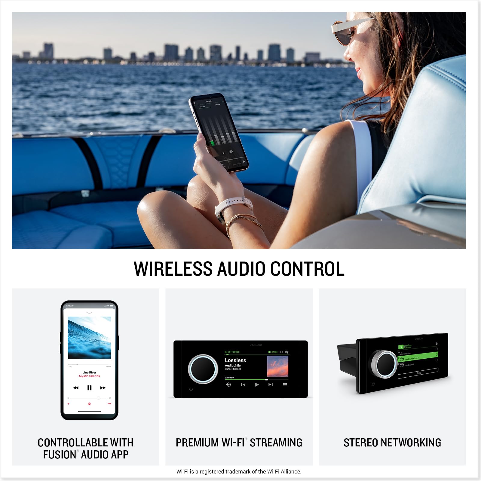 Garmin Fusion Apollo MS-RA800 Marine Stereo, Premium Touchscreen Stereo with Built-in Wi-Fi Connectivity