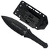 Fixed Blade Hunting Knife D2 Spear Point Blade G10 Handle with Kydex Sheath & Molle Clip for Camping, Hiking and Outdoor Use - TKF203BK Black