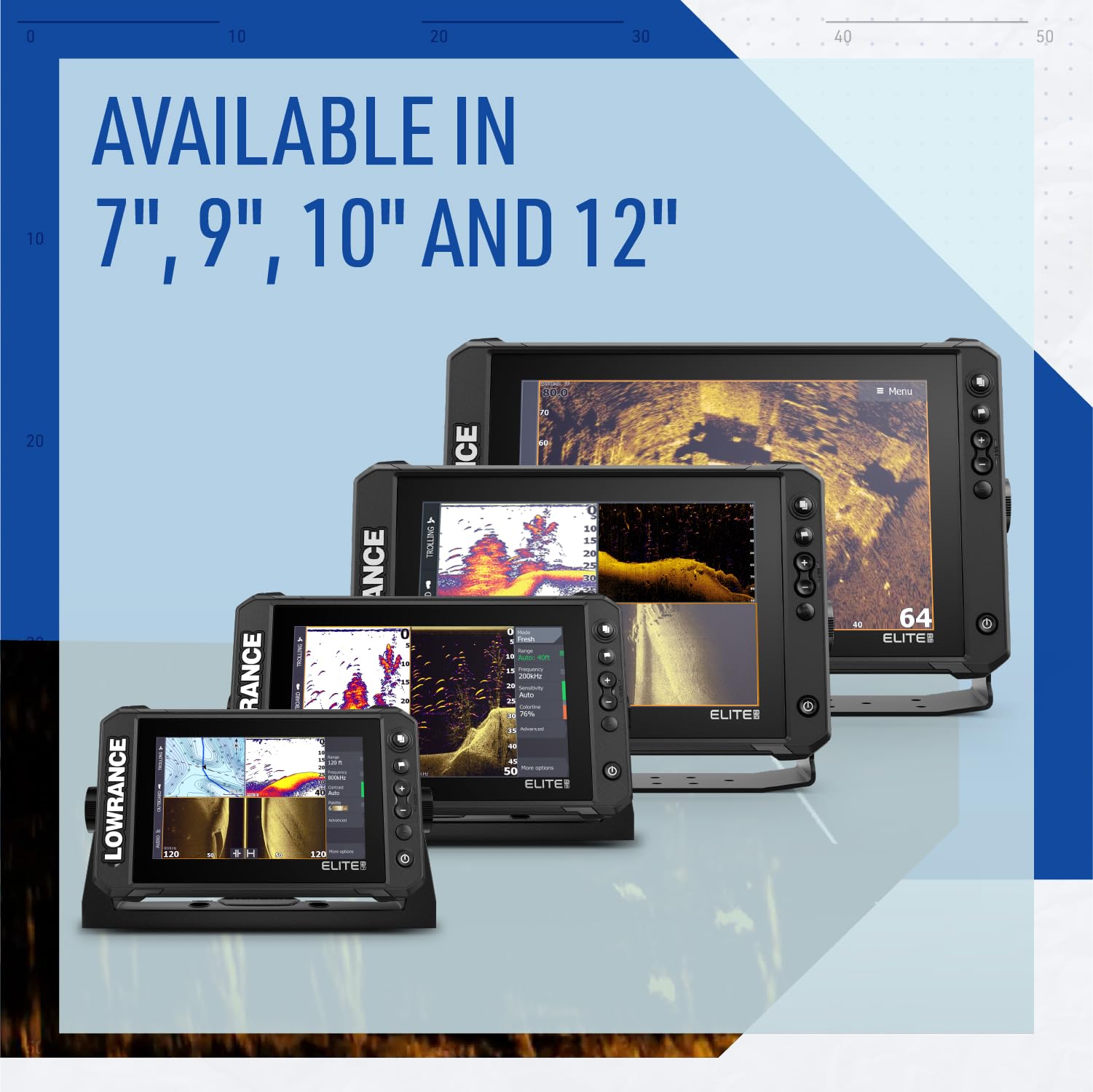 Lowrance Elite FS 12 Fish Finder with Active Imaging 3-in-1 & C-MAP Charts