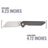 CJRB Rampart Folding Pocket Knife with Clip, Liner Lock, 3.5 Inch Drop Point Blade, Carbon Fiber Handle