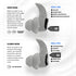 AXIL X30i Noise Reduction Ear Plugs, 25dB Hearing Protection, Black