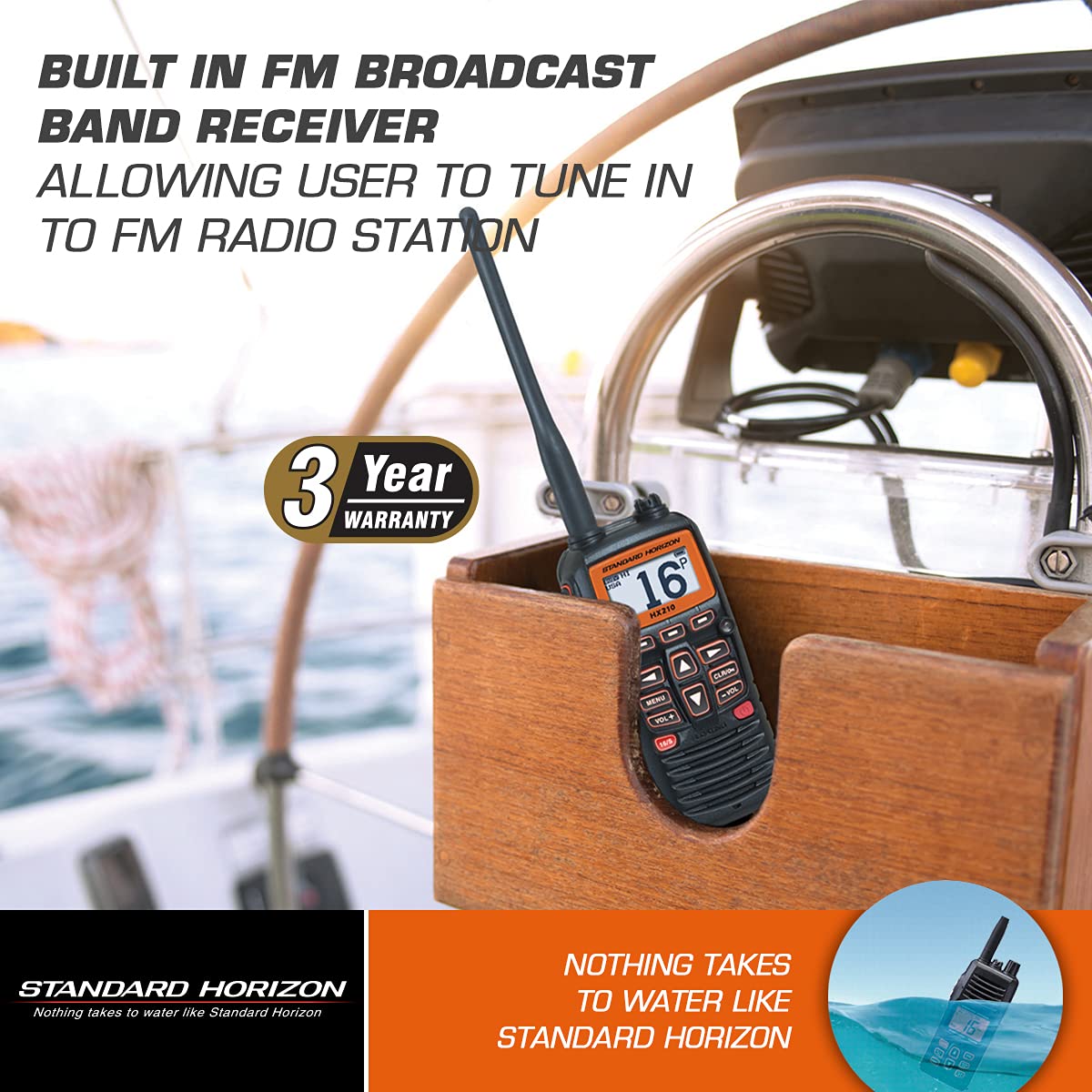 Standard Horizon HX210 6W Floating Handheld Marine VHF Transceiver