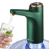 Electric Rechargeable Portable Drinking Water Dispenser for 5 Gallon Bottle, 600ml Quantitative Water Pump, USB Charging Water Bottle Pump for 2, 3, 4, 5 Gallon Water Jug (Green)