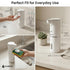 GentleJet JetFoam Automatic Foam Soap Dispenser Touchless Sensor, USB-C Rechargeable, Adjustable Output, IPX5 Waterproof, 300 ml, Bathroom & Kitchen Countertop