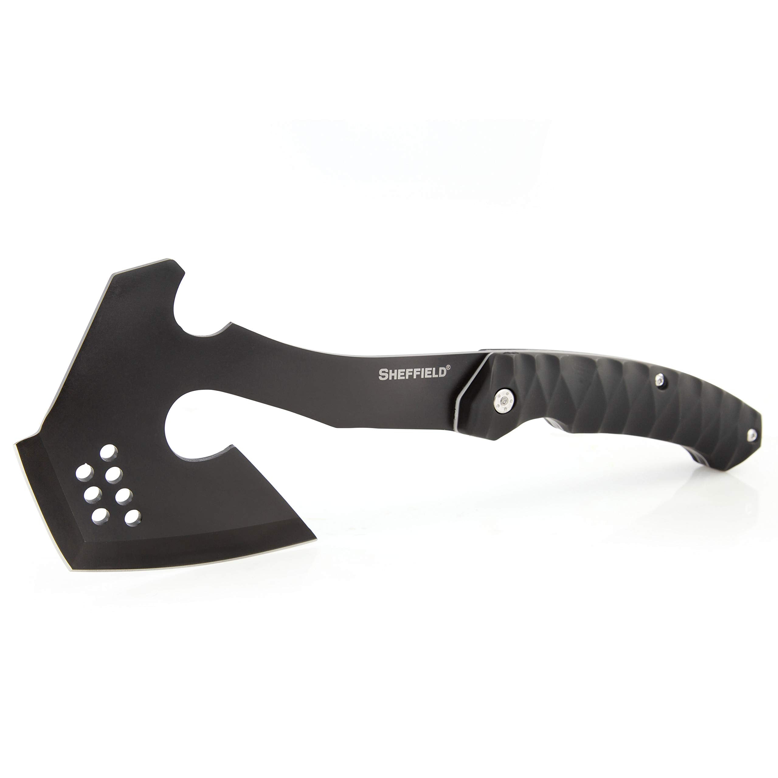 Sheffield 12153 Standoff Tactical Tomahawk with Sheath, Survival Hatchet Lightweight, Hatchet Camping Survival, Hand Hatchets, Axe Throwing Hatchet