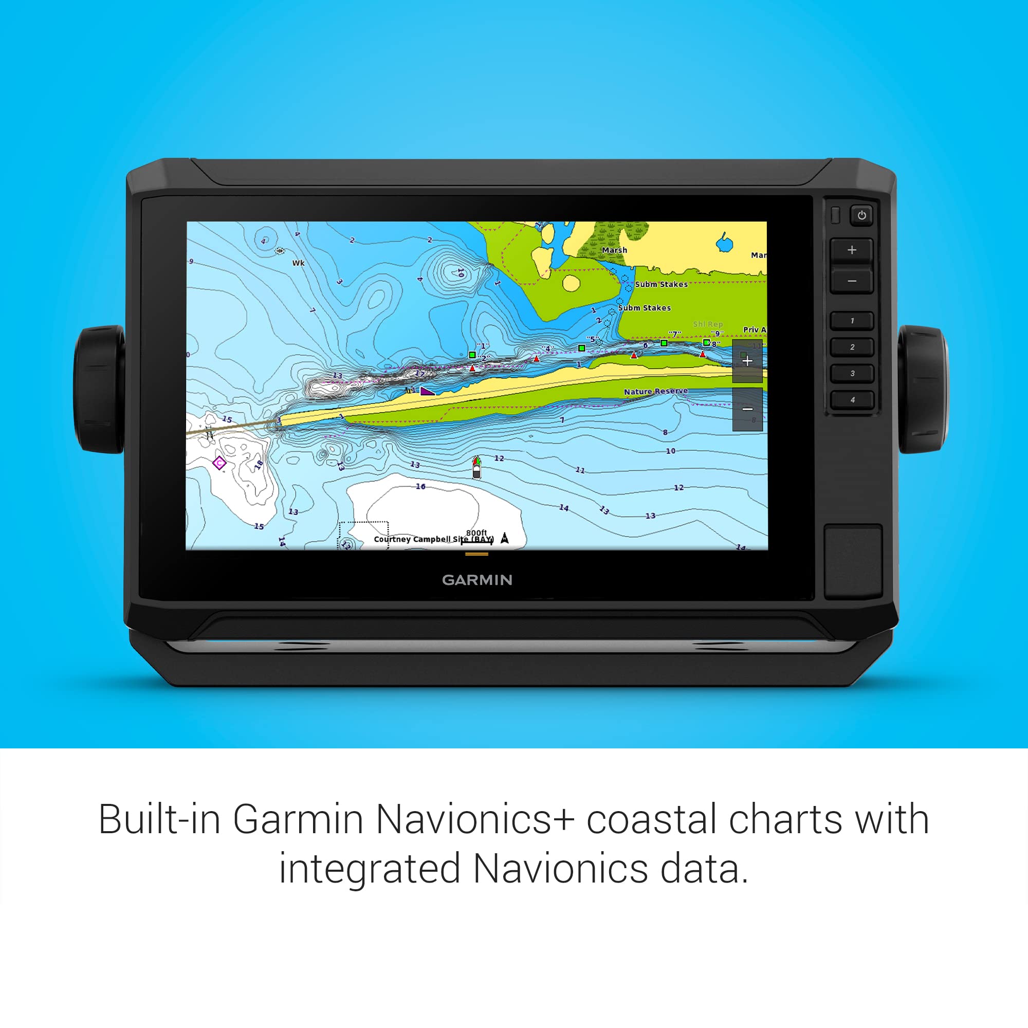 Garmin ECHOMAP UHD2 94sv Without Transducer, 9 Touchscreen Chartplotter, Garmin Navionics+ U.S. Coastal