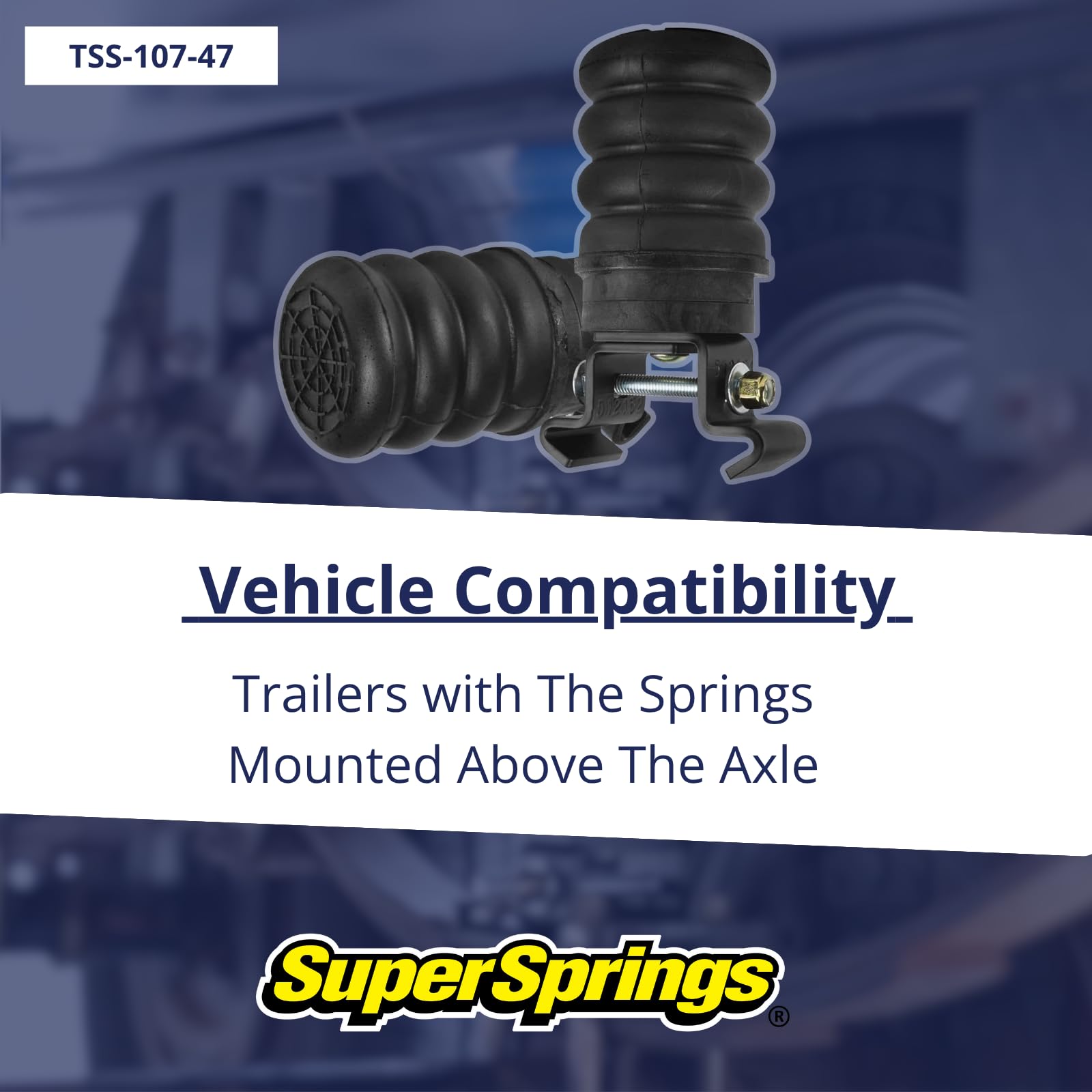 SuperSprings TSS-107-47 Pair of Left and Right Trailer SumoSprings | GAWR of 5,000-8,000 lbs | Reduces G-Force in Trailer by 68% | Removes Sway, Hop and Body Roll