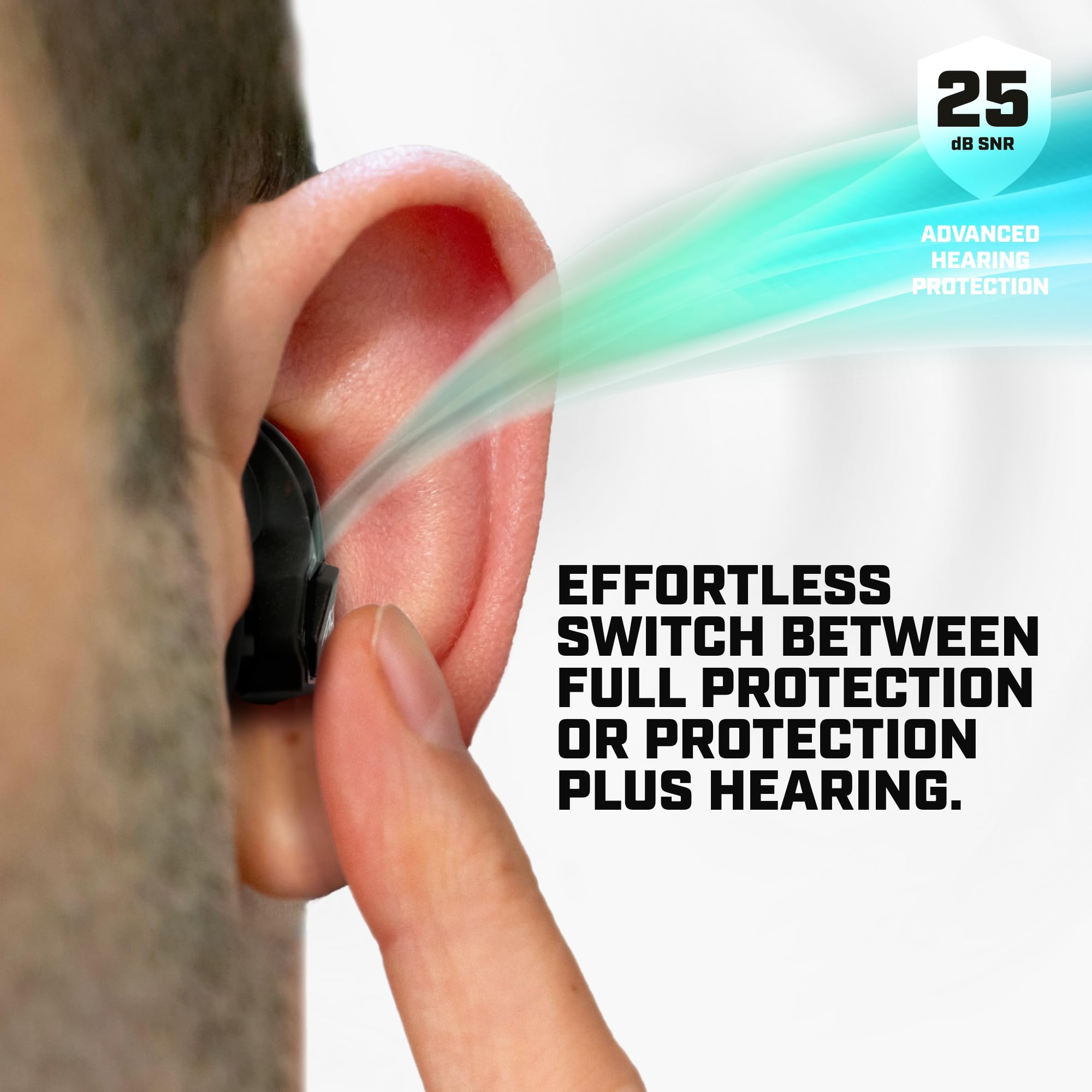 AXIL X30i Noise Reduction Ear Plugs, 25dB Hearing Protection, Black
