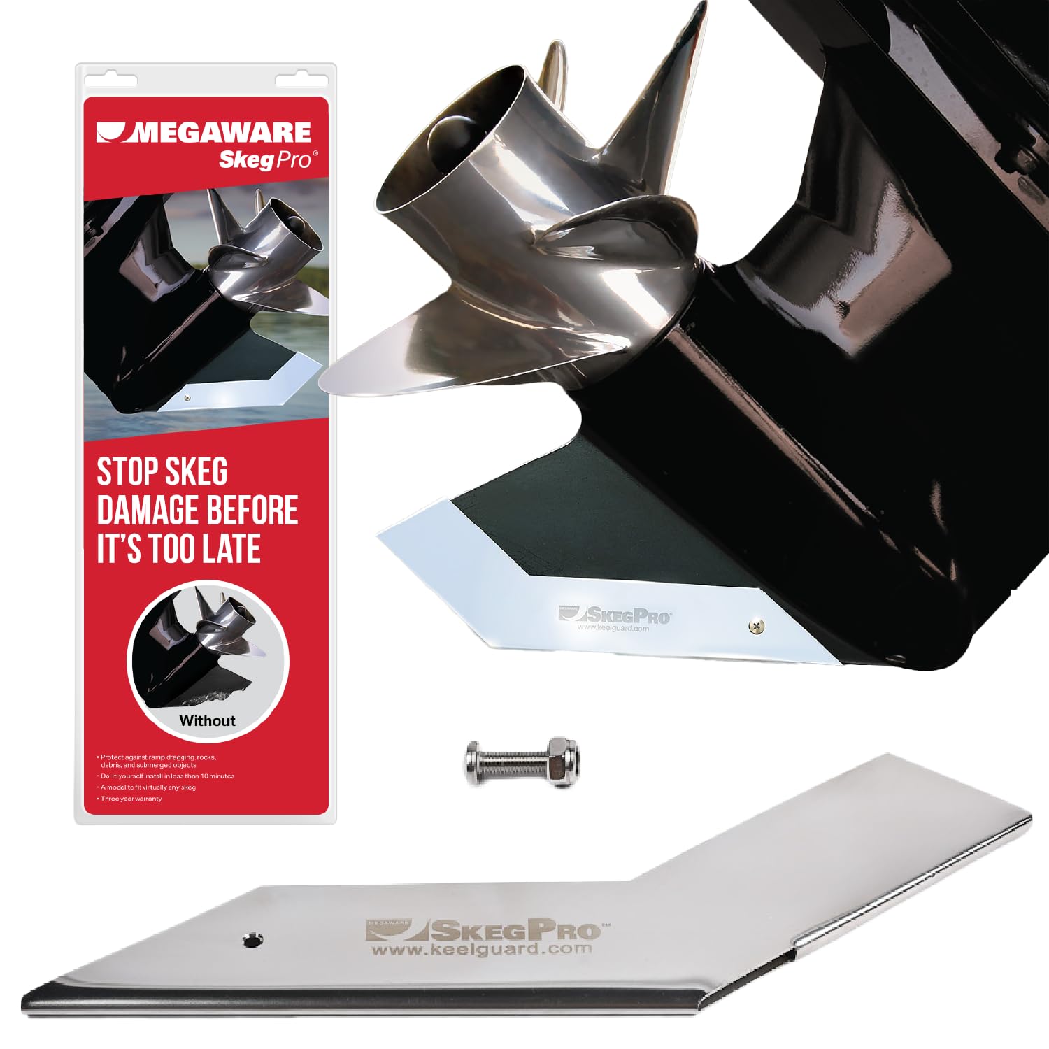 MEGAWARE KEELGUARD 655 SKEGPRO, Skeg Protector for Leading Edge