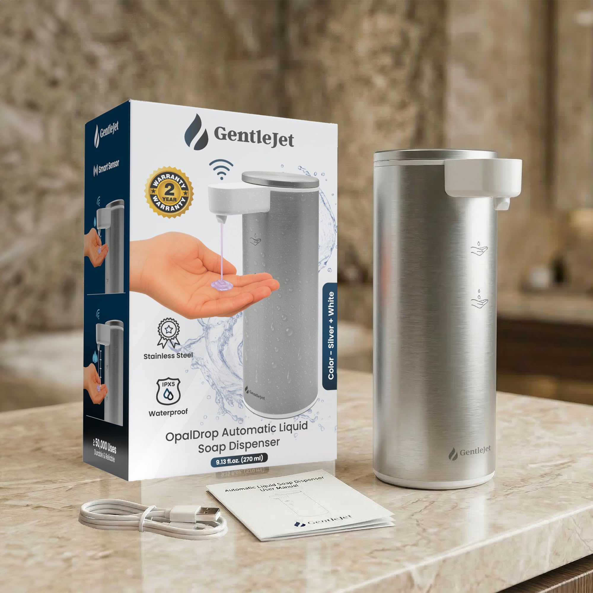 GentleJet OpalDrop - Silver-White