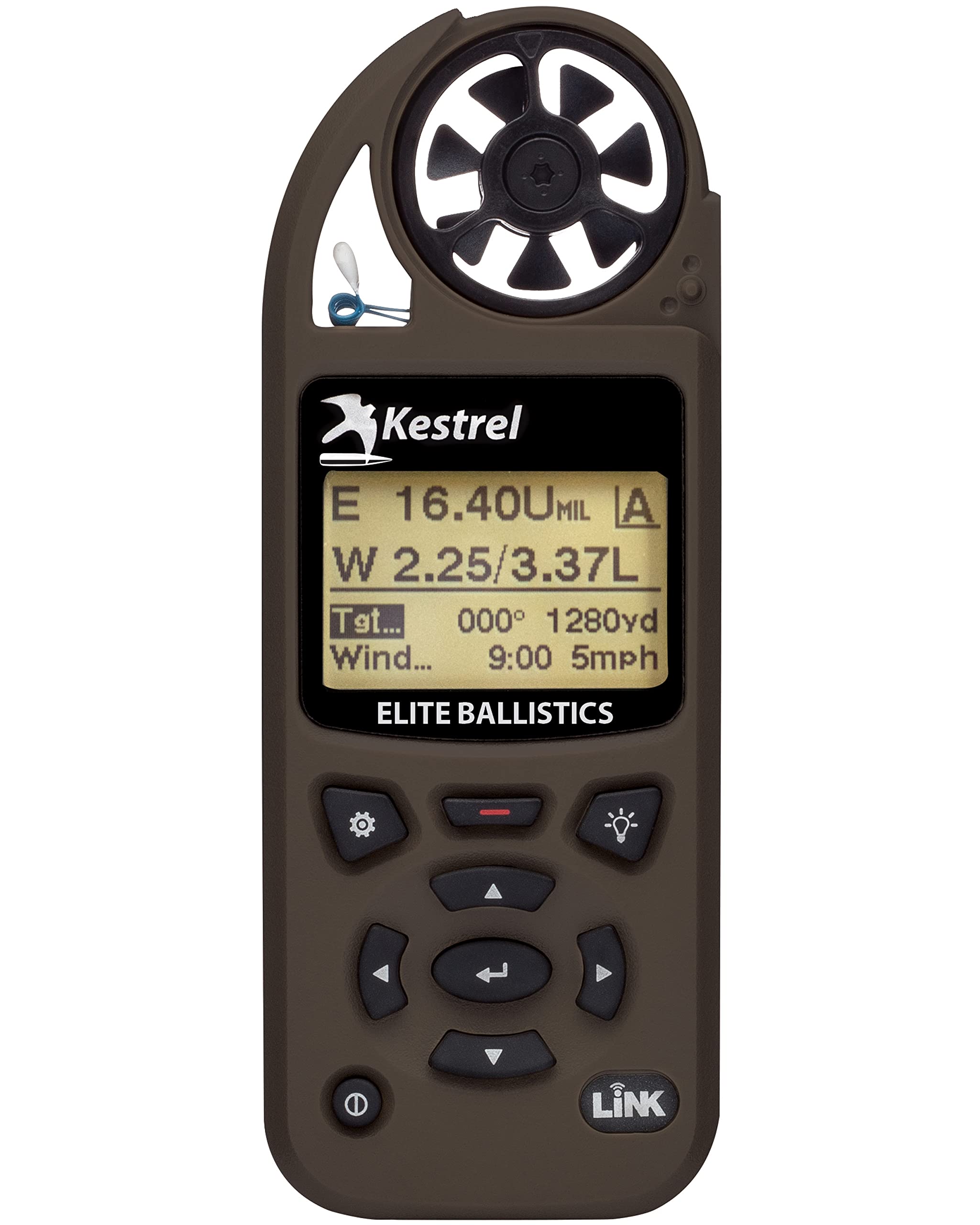 Kestrel Ballistics Elite Weather Meter with Applied Ballistics and Bluetooth Link, Flat Dark Earth