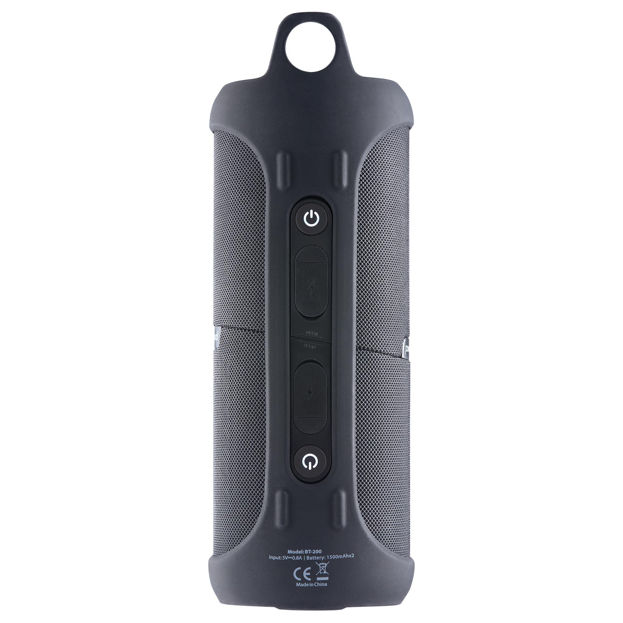 PowerBass BT200 Bluetooth Portable Dual Speaker, Black, IPX7 Waterproof, Splittable Stereo Sound