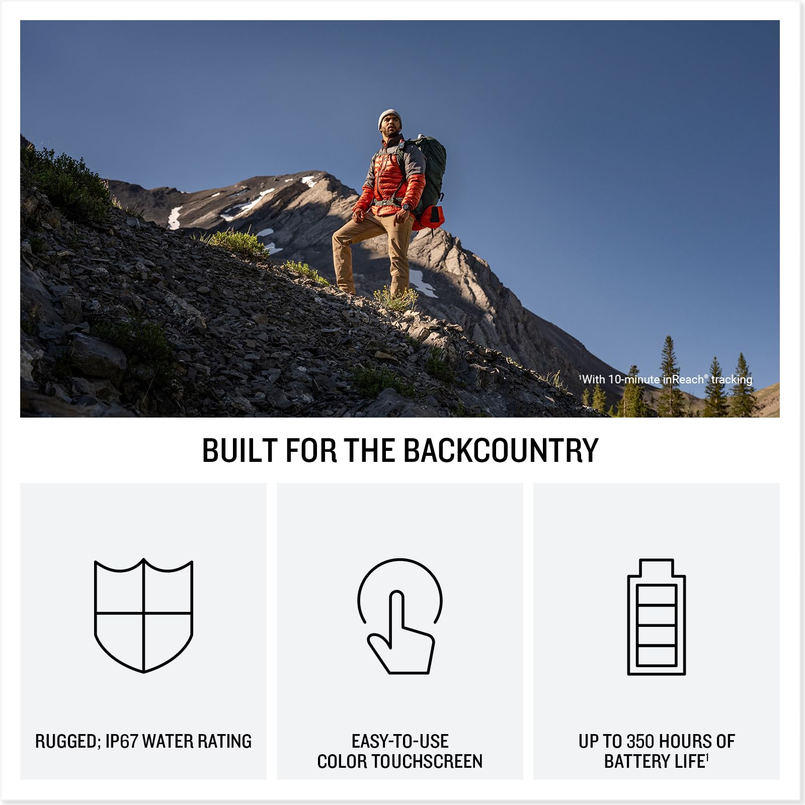 Garmin inReach Mini 3 Plus, Rugged Global Satellite Communicator with Touchscreen Texting, Photo & Voice Messaging, Emergency SOS Messages & Battery Up to 350 Hours with 10-min inReach Tracking