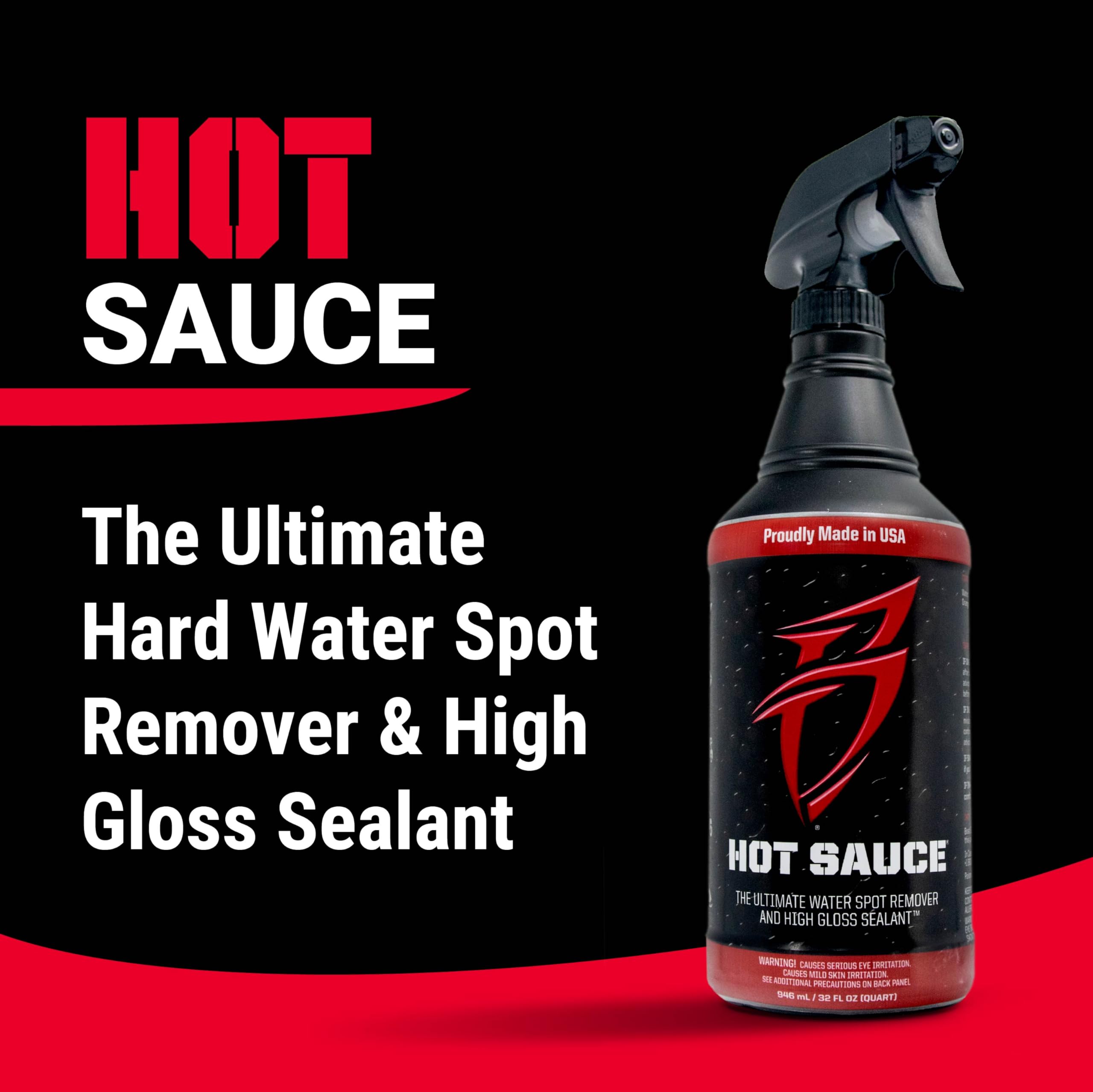 Bling Sauce Hot Sauce Hard Water Spot Remover with Wax Sealants, 1 Gallon