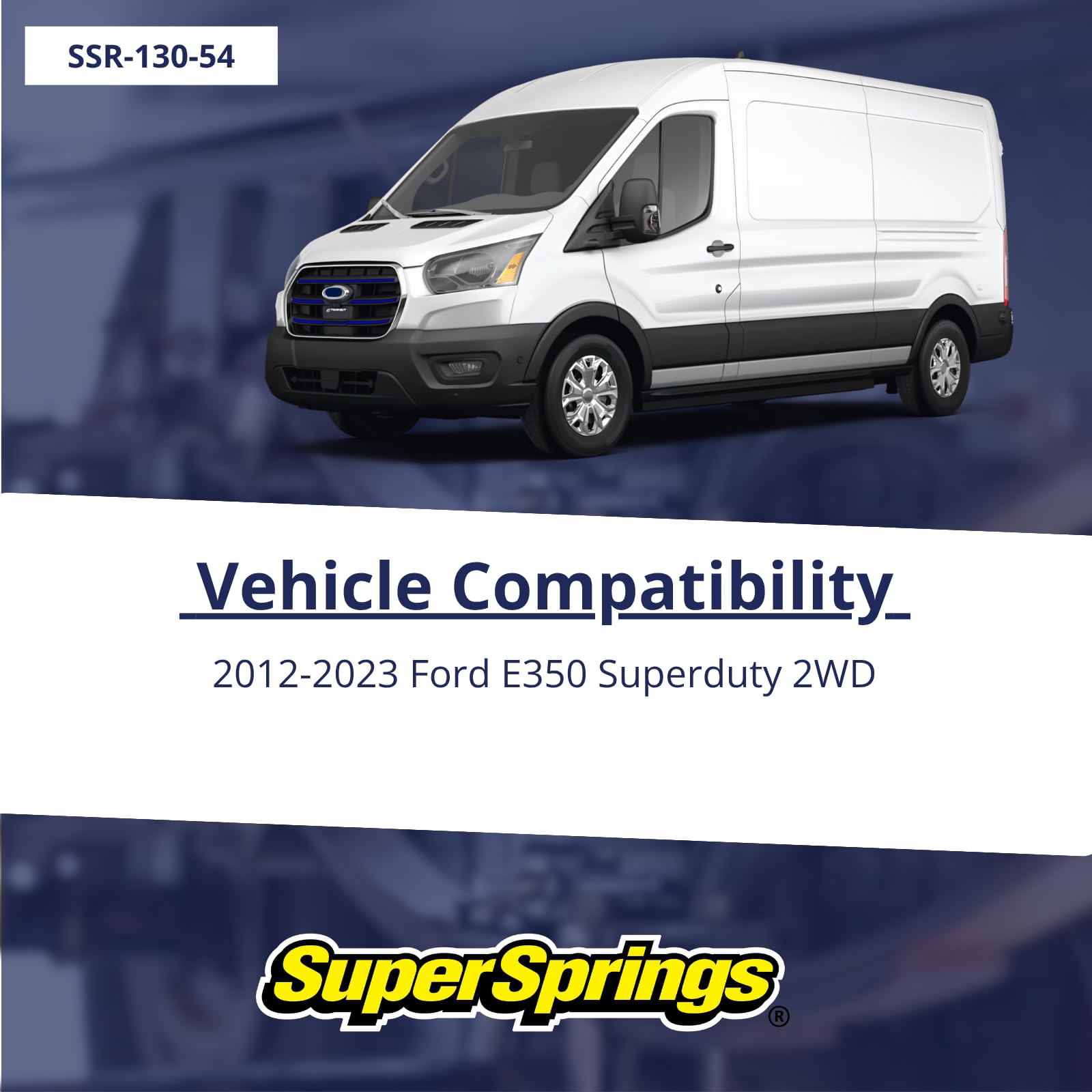 SuperSprings SSR-130-54 | SumoSprings Rear for Ford E-350|E-450, Yellow