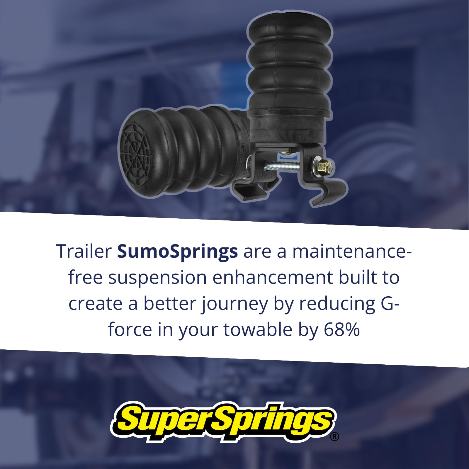 SuperSprings TSS-107-47 Pair of Left and Right Trailer SumoSprings | GAWR of 5,000-8,000 lbs | Reduces G-Force in Trailer by 68% | Removes Sway, Hop and Body Roll