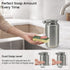GentleJet WaveJet Automatic Liquid Soap Dispenser Touchless Sensor, USB-C Rechargeable, 304 Stainless Steel, IPX5 Waterproof for Bathroom Kitchen Sink, 10 oz / 300 ml