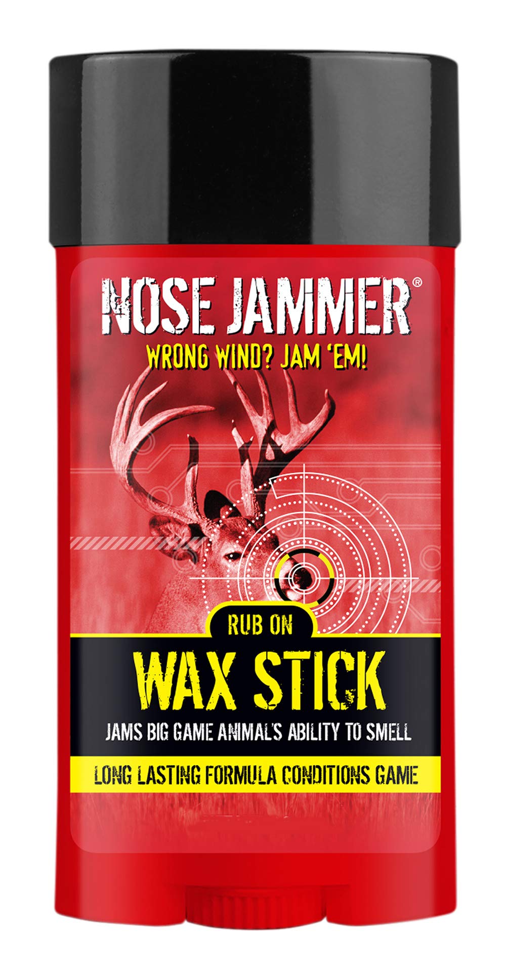 Nose Jammer Deer Hunting Accessories - Natural Scent Eliminator Rub On Wax Stick - Deer Scent Blocker, Use on Hunting Accessories and Boots, 2 oz.