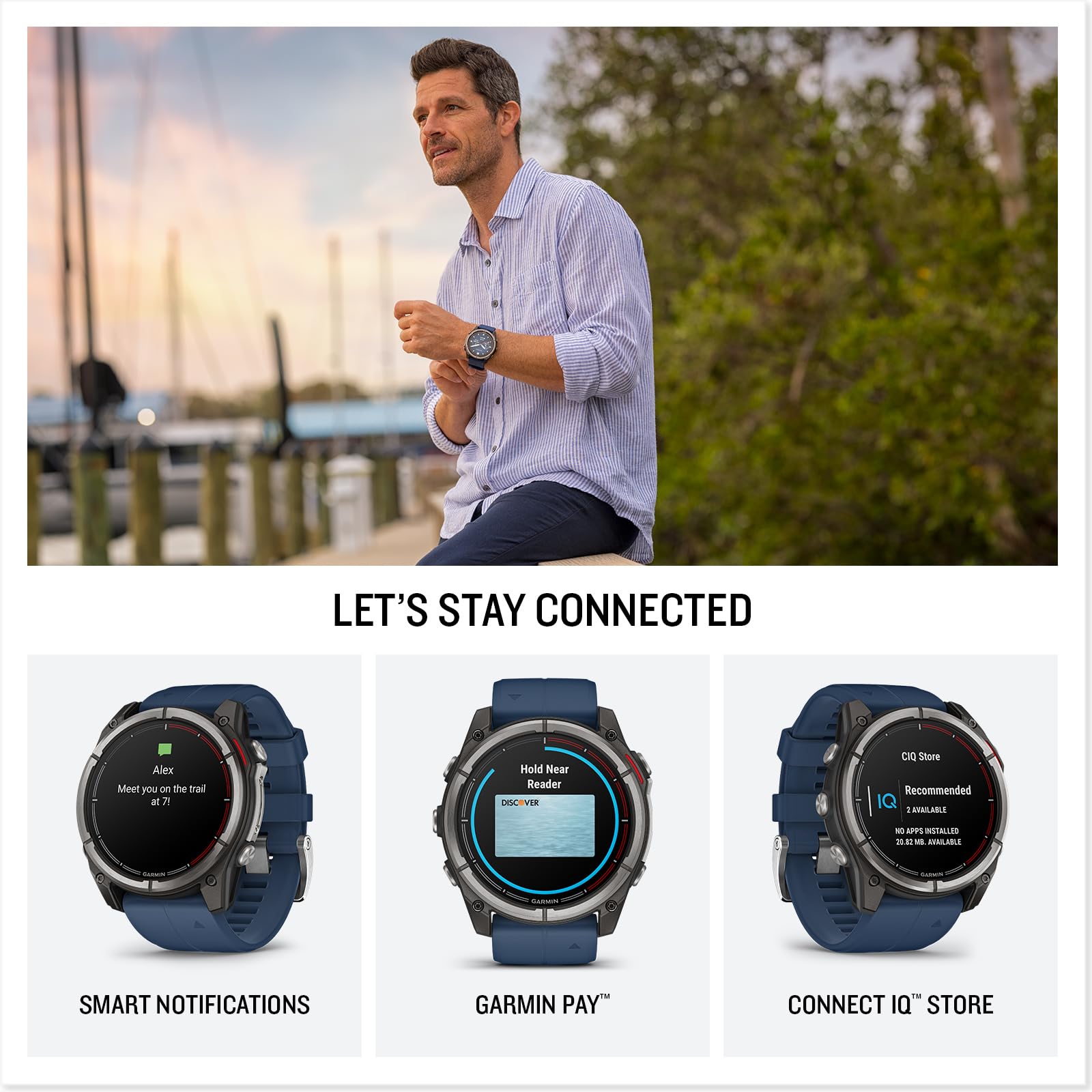 Garmin quatix 8, 51 mm, Marine GPS Smartwatch, Bright AMOLED Display, Chartplotter Controls, Built-in Flashlight, 24/7 Health & Wellness Features