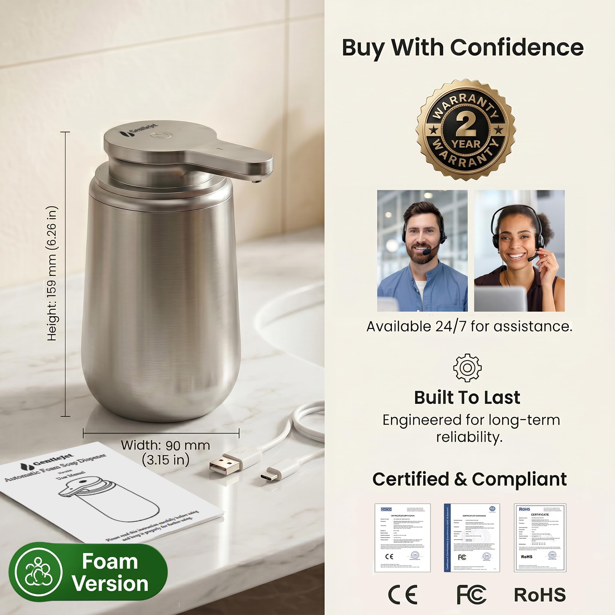 GentleJet NovaJet Automatic Soap Dispenser