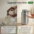 GentleJet WaveJet Automatic Foaming Soap Dispenser Touchless Sensor, USB-C Rechargeable, 304 Stainless Steel, IPX5 Waterproof for Bathroom Kitchen Sink, 12 oz / 350 ml