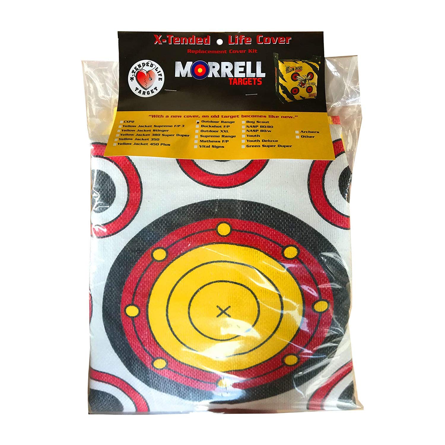 Morrell Outdoor Range Archery Target Replacement Cover, Weatherproof & Dual-Sided with Over 50 Shooting Spots for Precision Training, White