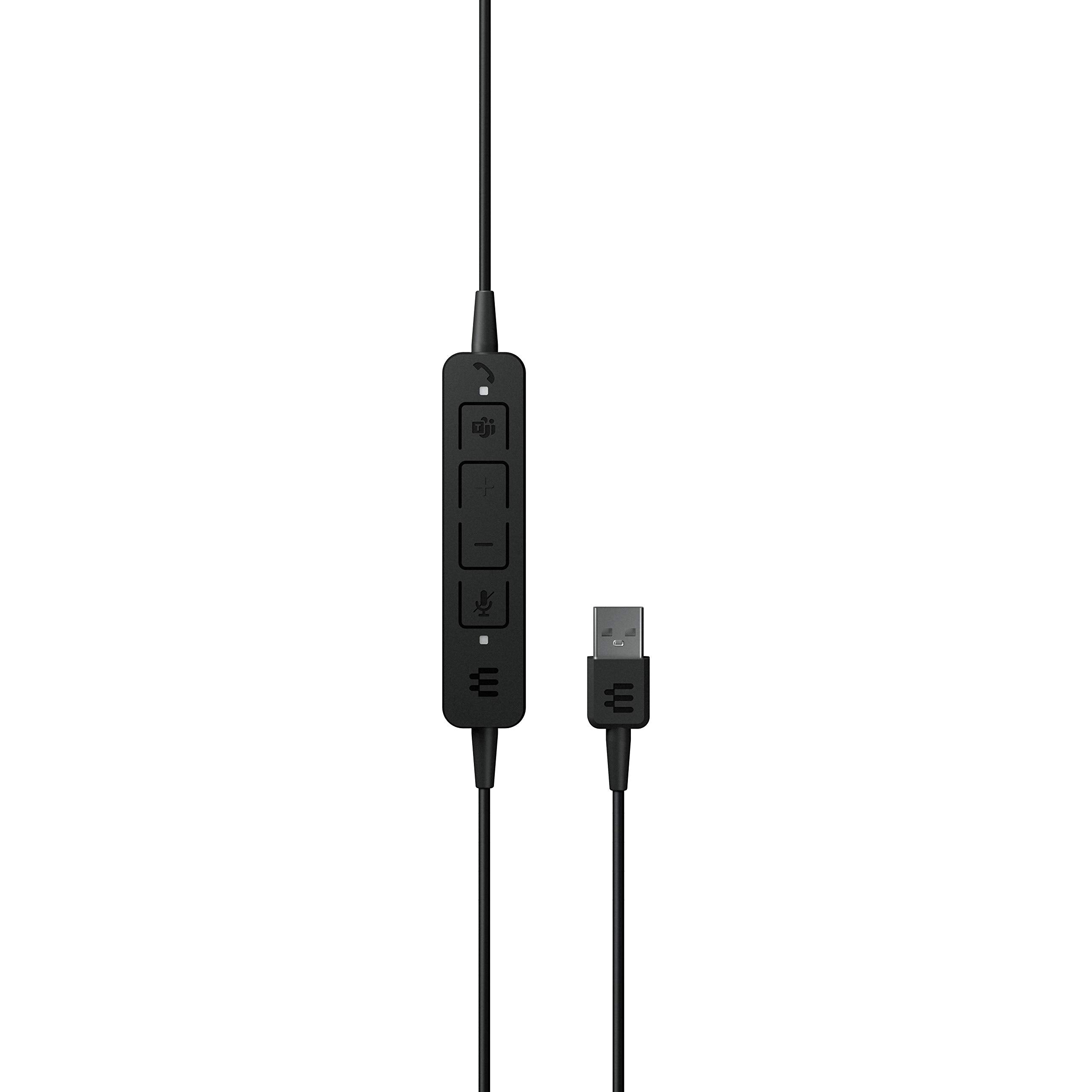 EPOS Adapt 160T USB II - Wired, Double-Sided Headset  USB Connectivity, MS Teams Certified, UC Optimized  Superior Stereo Sound - Enhanced Comfort - Call Control - Black