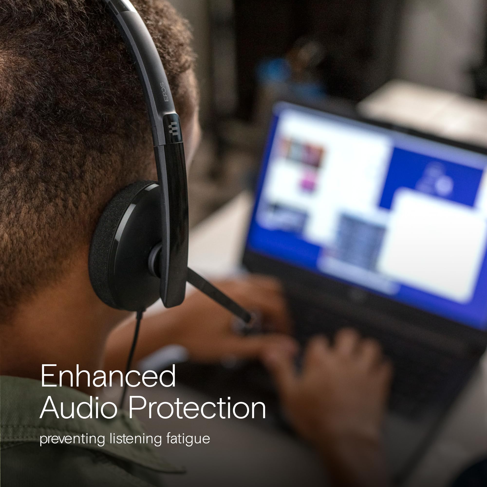 EPOS Adapt 160T USB II - Wired, Double-Sided Headset – USB Connectivity, MS Teams Certified, UC Optimized – Superior Stereo Sound - Enhanced Comfort - Call Control - Black