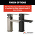 Lippert Flow Max Square Bathroom Faucet with 304-Grade Stainless Steel Construction, Single-Handle Operation, Single-Hole Installation, 2.2 GPM Flow Rate for RVs and Residential Spaces - 2024025311
