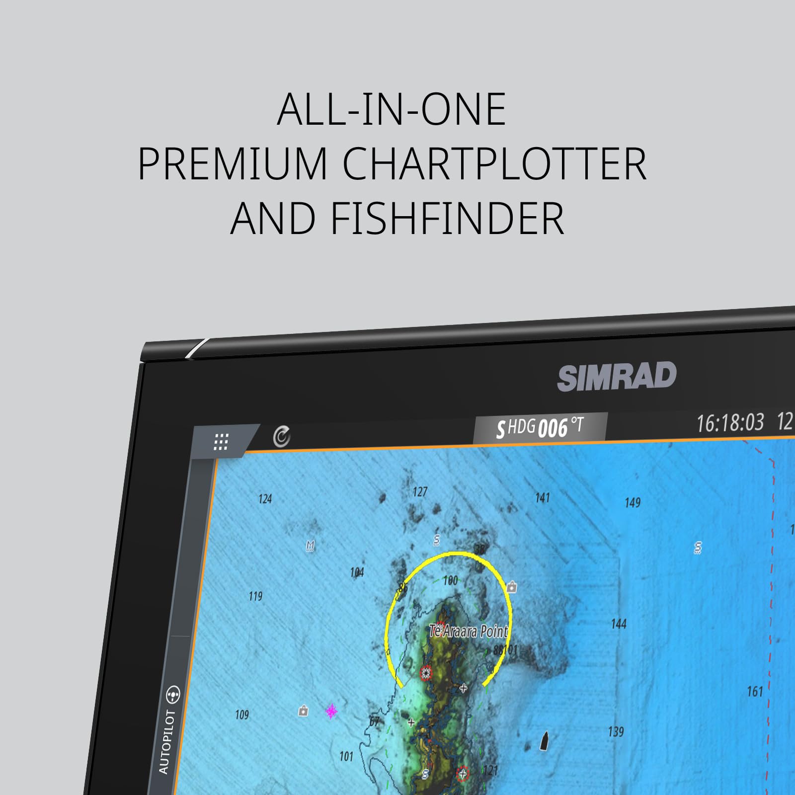 Simrad NSS12 Evo3S Chartplotter and Fishfinder with Preloaded C-MAP US Enhanced Charts, 12 Inch Display, Black, 000-15403-002