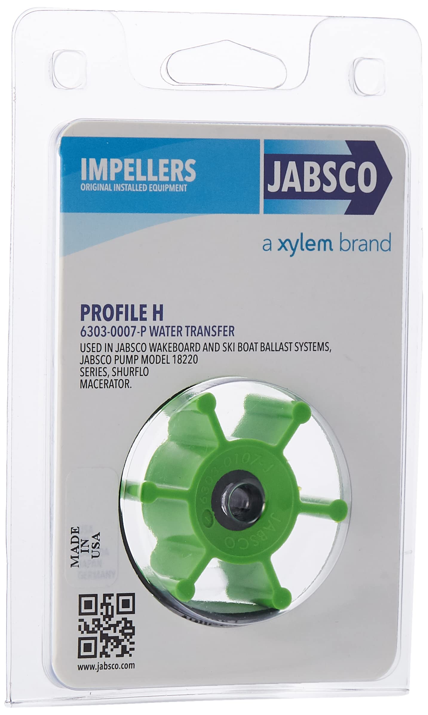 Jabsco Impeller Kit - 6 Blade - Urethane - 2" Diameter