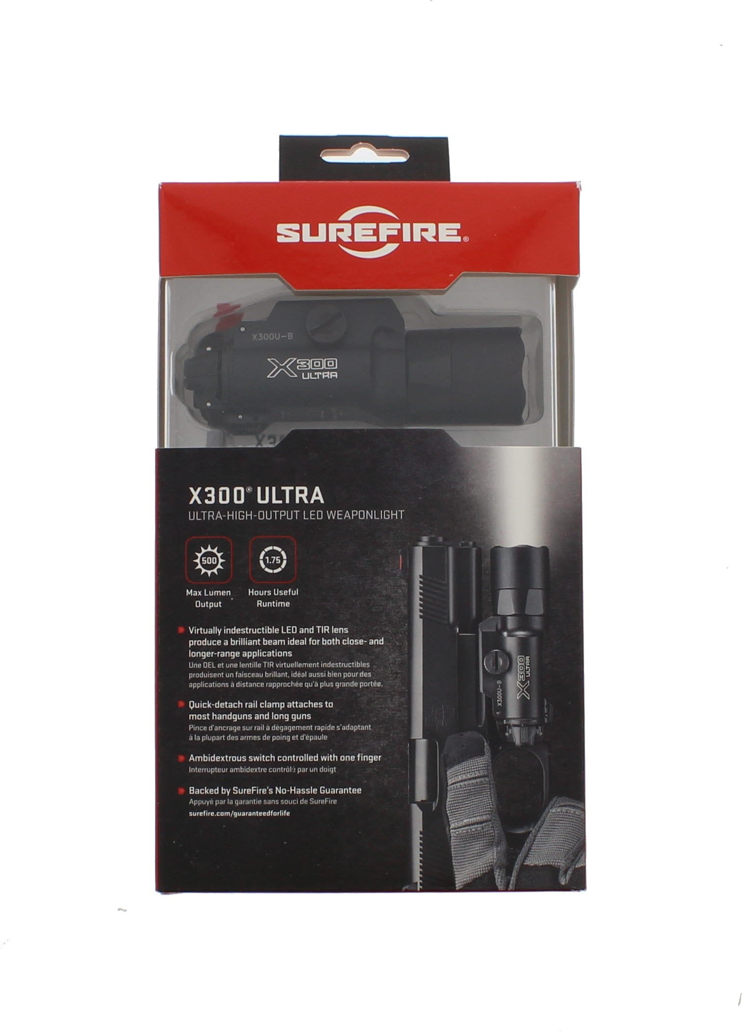 SureFire Weaponlight LED - X300U-B 1,000 Lumens 11,300 Candela - Black