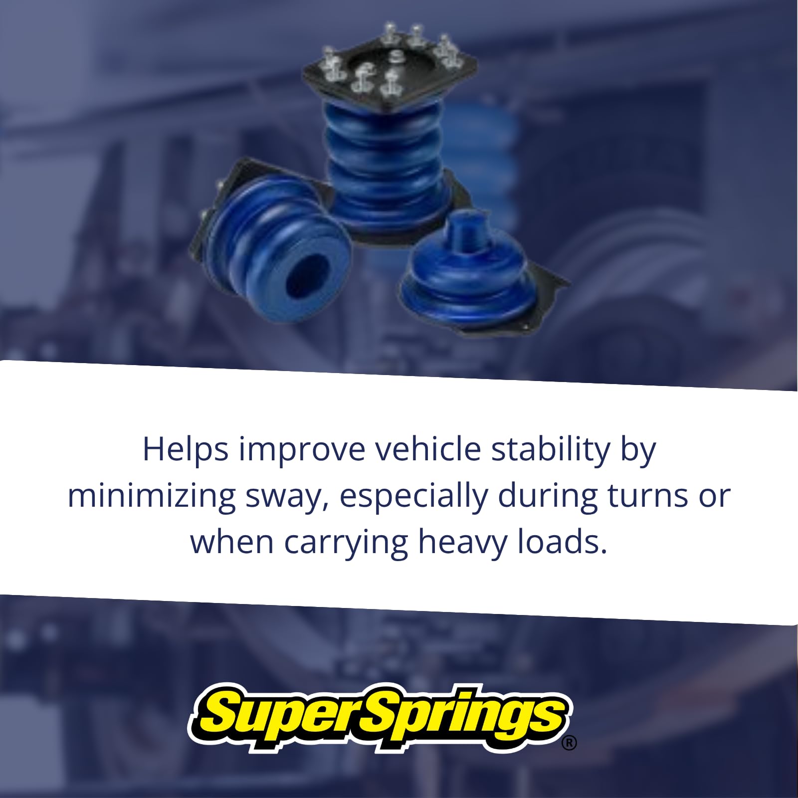 SuperSprings SSR-203-40-2 | SumoSprings Rear for Chevrolet Silverado 2500|3500, GMC Sierra 2500|3500, blue