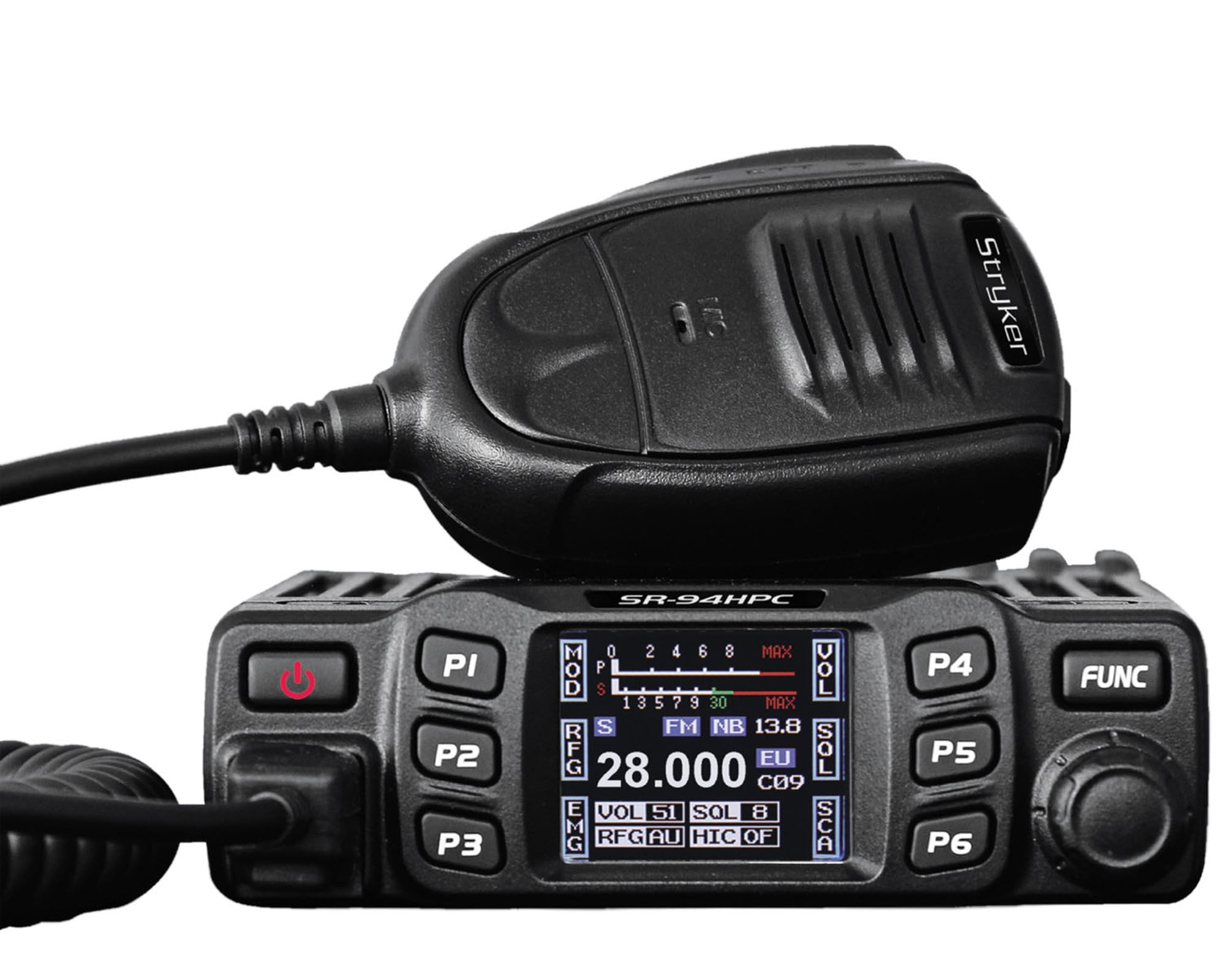 Stryker SR-94HPC 10 Meter Radio, AM/FM Modulation Mode, UHF,SO-239 Antenna Connector, 300-3000Hz Frequency Response, 12/24V Input Voltage