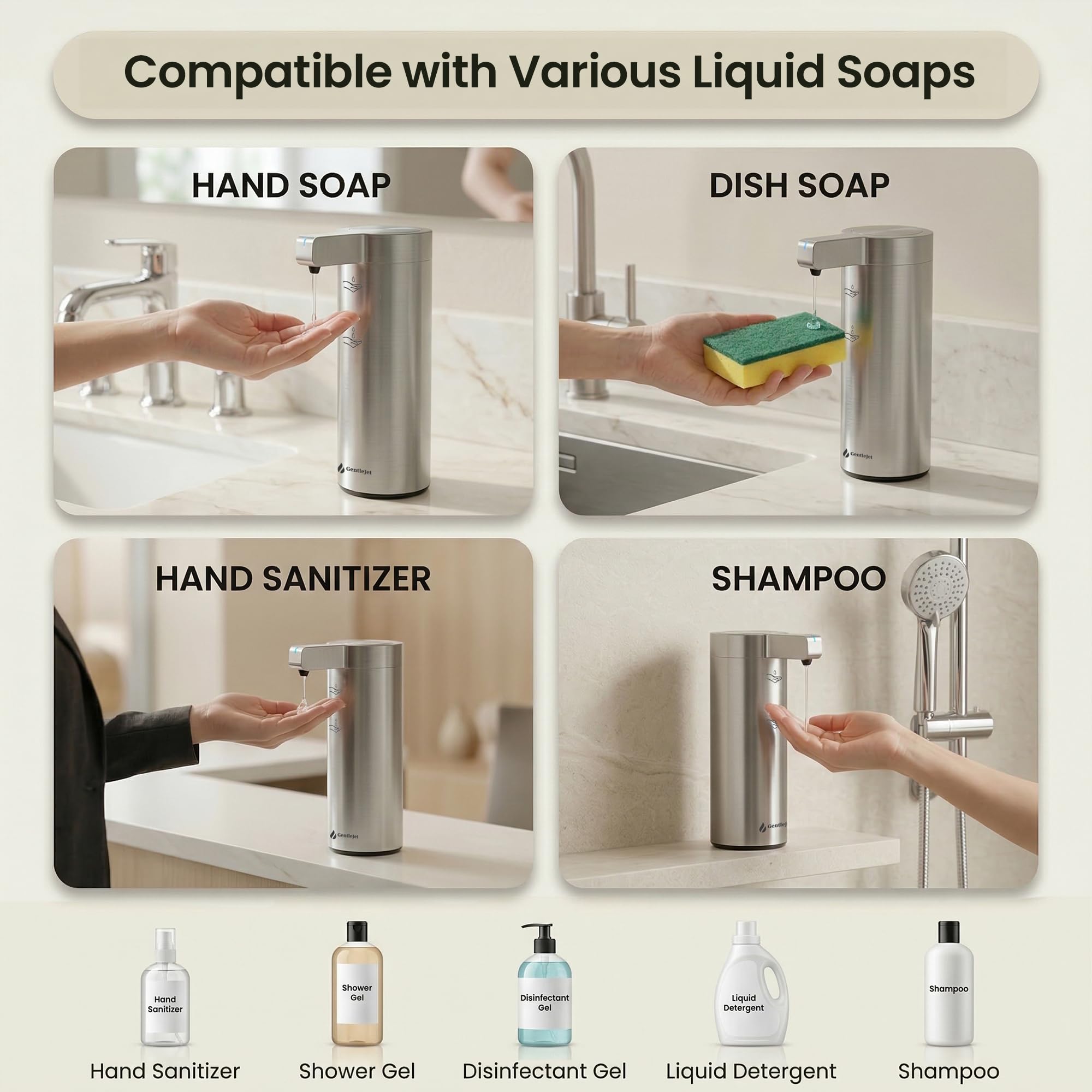 GentleJet SmoothDrop Automatic Liquid Soap Dispenser