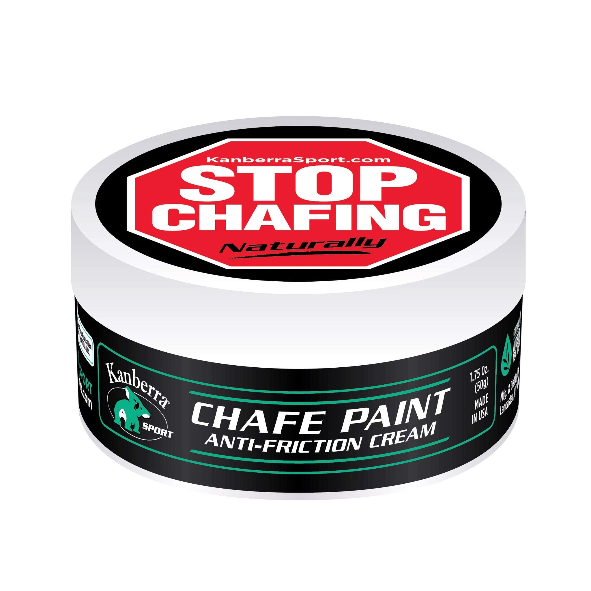 Kanberra Sport | Tea Tree Anti-Friction and Chamois Cream | A soothing barrier to stop friction | Protect sensitive skin anywhere chafing or blistering occurs | Great for runners, triathletes, cyclist