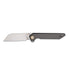 CJRB Rampart Folding Pocket Knife with Clip, Liner Lock, 3.5 Inch Drop Point Blade, Carbon Fiber Handle