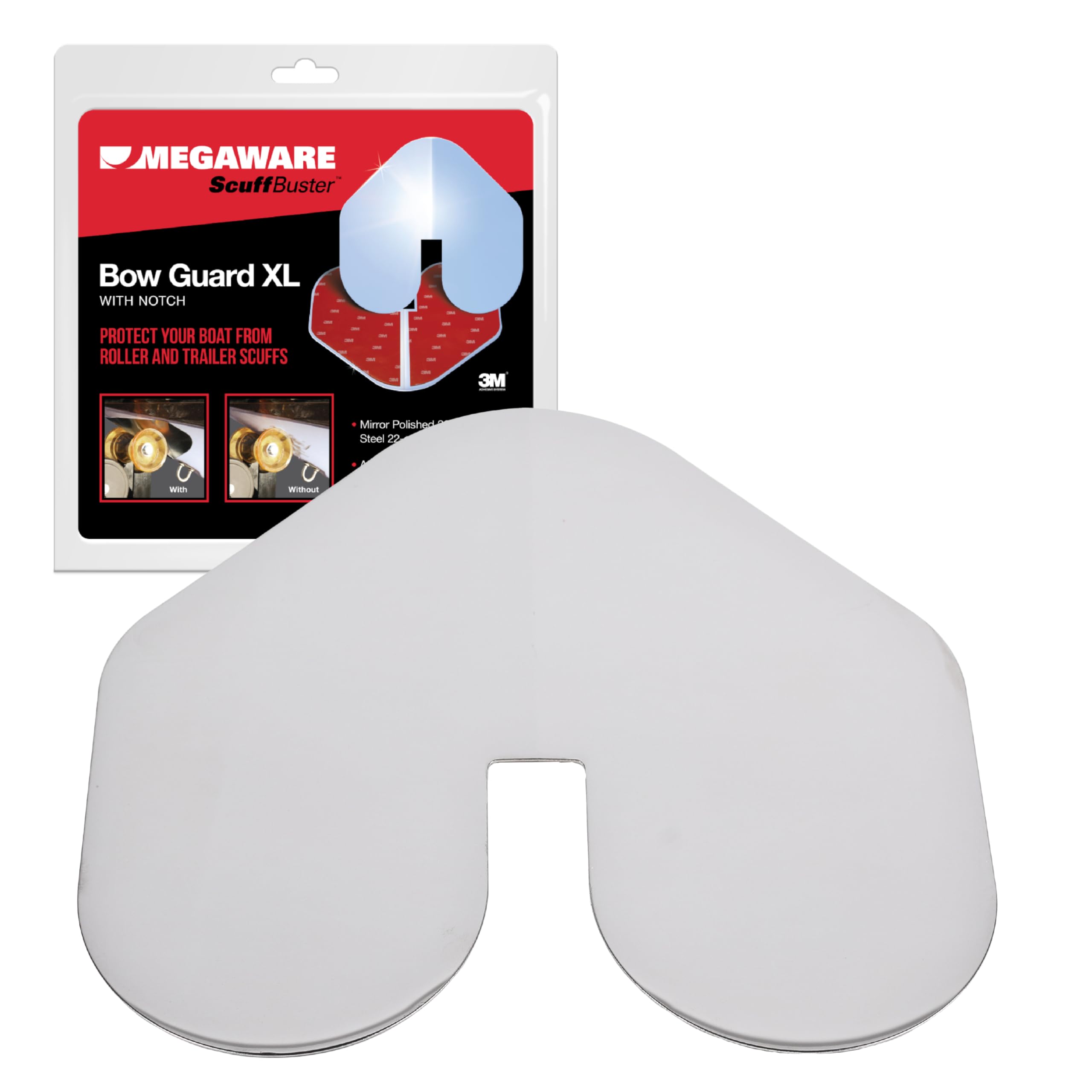 MEGAWARE KEELGUARD XL ScuffBuster BowGuard, Notched, 9" x 8.75"