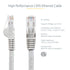 StarTech 8ft CAT6 Ethernet Cable - Gray CAT 6 Gigabit Ethernet Wire -250Mhz 100W PoE RJ45 UTP Network Patch Cord Snagless with Strain Relief (N6PATCH8GR)