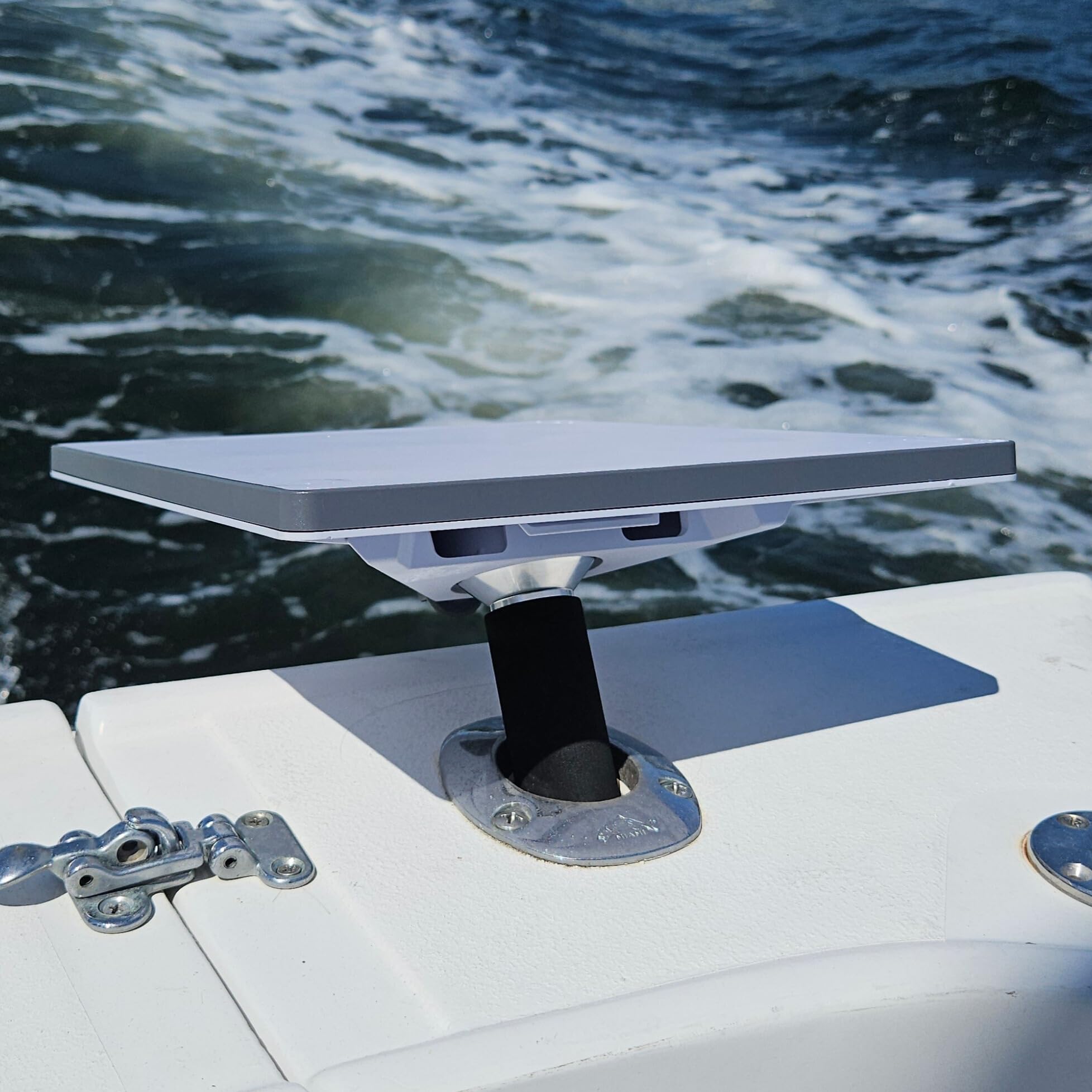 LocMarine Marine-Grade Rod Holder Mount for Use with Starlink Mini Antenna  Flat Dish Base for Boats, Yachts, Sailboats, Trawlers & RVs (SLM-Rod-MNT)
