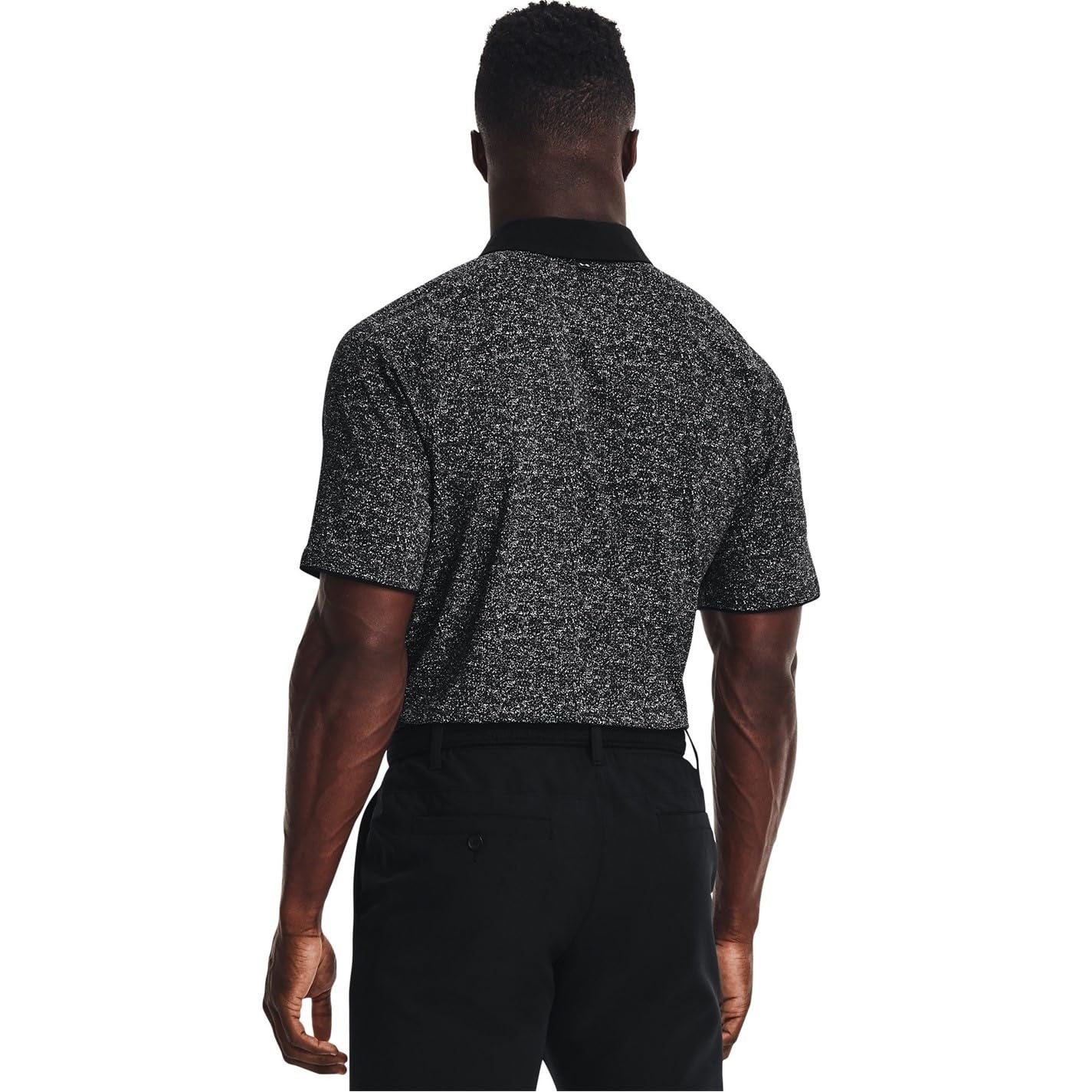 Under Armour Men's Iso-Chill Golf Polo, Black (002)/Halo Gray, Large