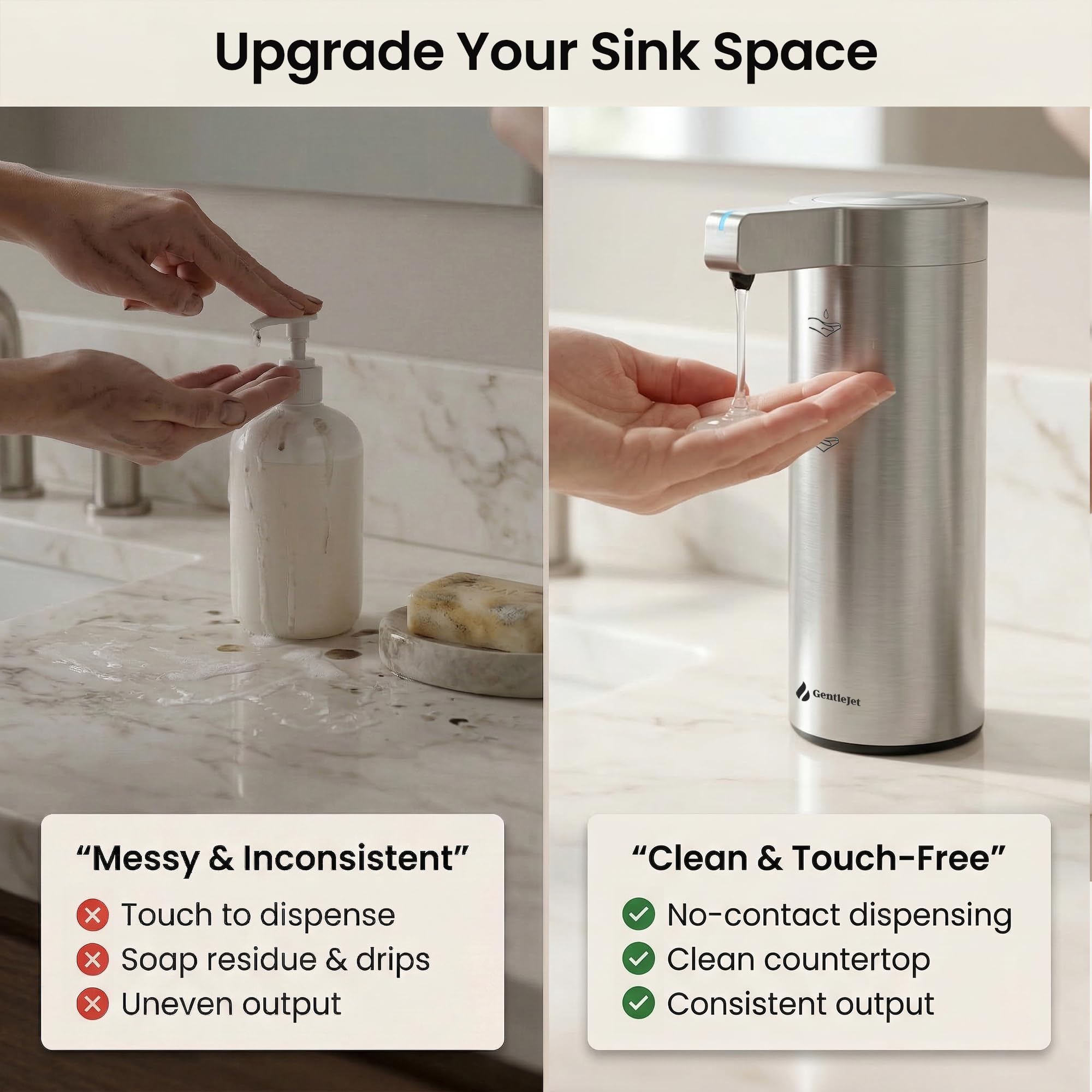 GentleJet SmoothDrop Automatic Liquid Soap Dispenser
