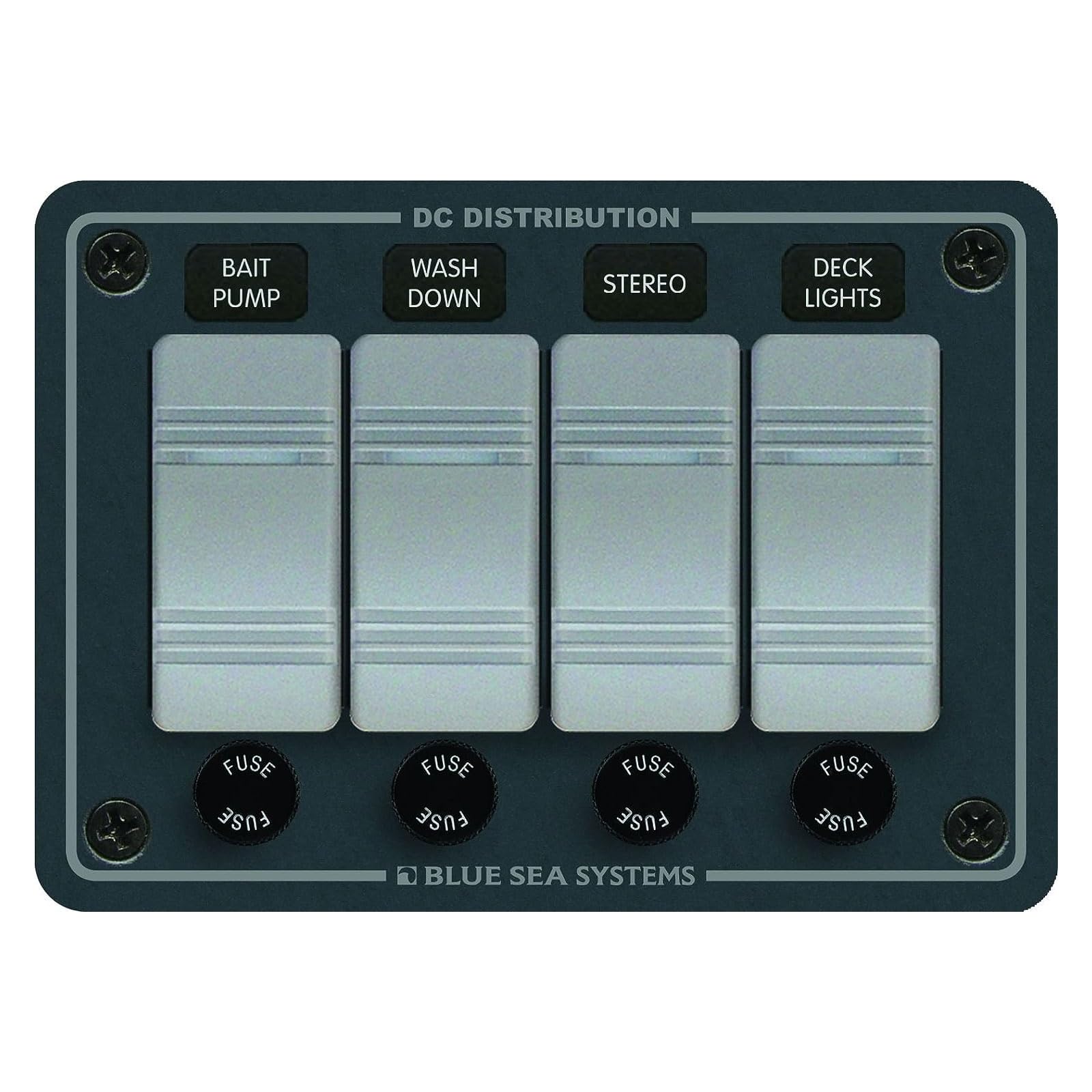 Blue Sea Systems 8262 Contura Water Resistant 12V DC Panel - 4 Position