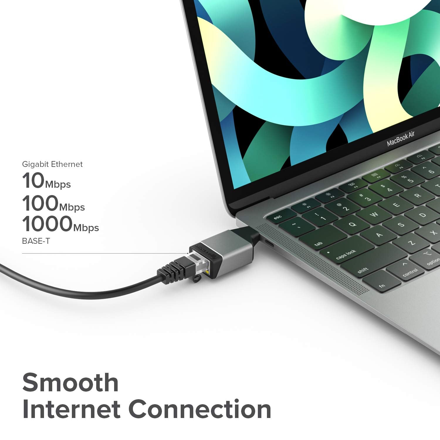ALOGIC USB C to Gigabit Ethernet Mini Adapter,RJ45 Port, Supports 10/100/1000Mbps Network Connections