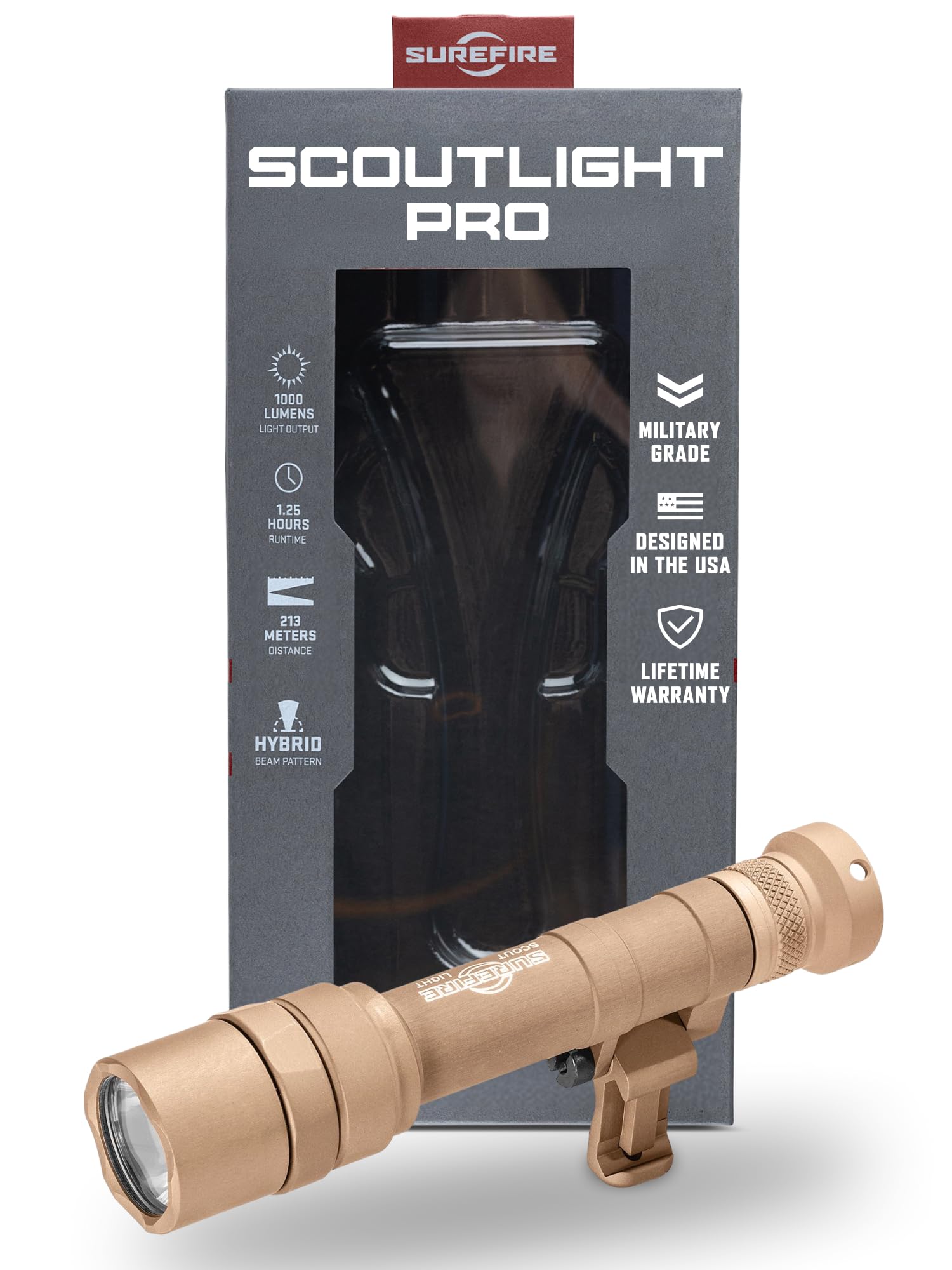 SureFire Weaponlight LED - M640U-TN-PRO 1,000 Lumens 11,300 Candela - Tan