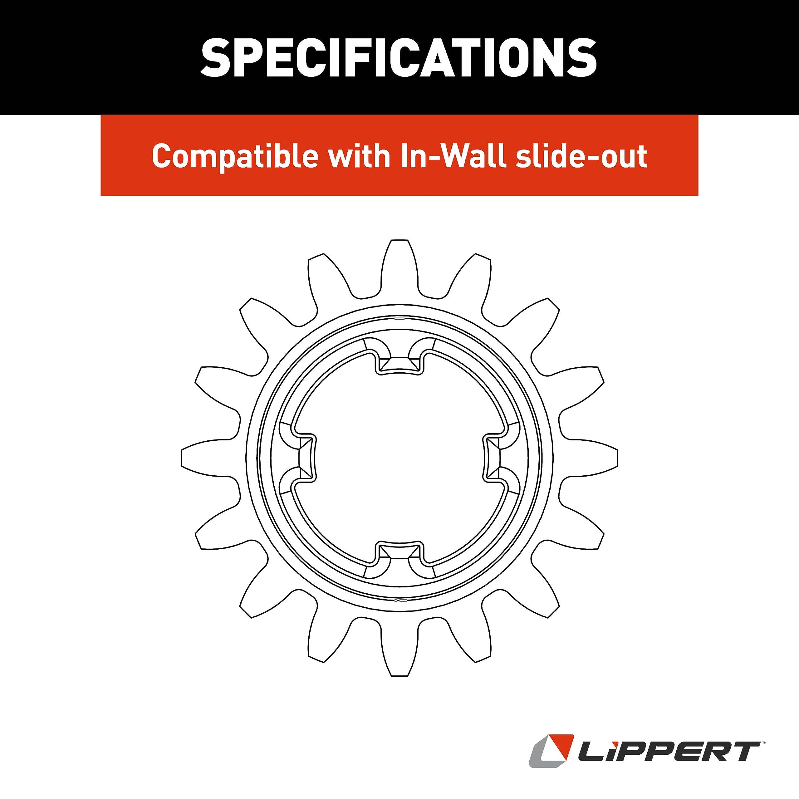 Lippert 238893 16 Tooth Spur Gear | 16 DP/20 PA