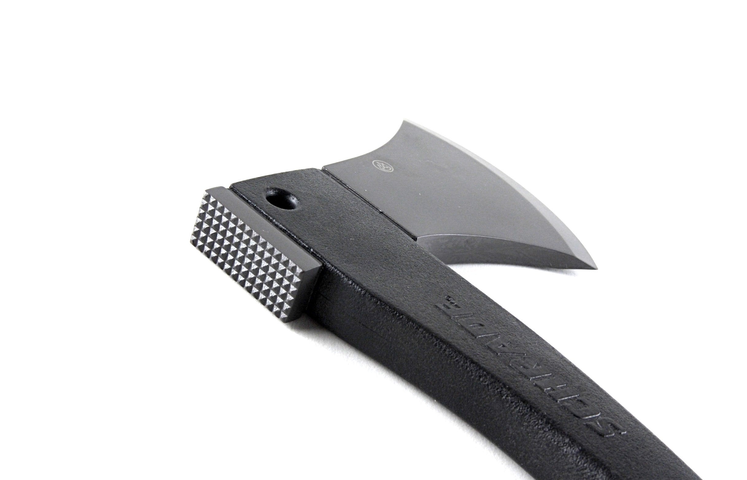 Schrade SCAXE2 11.8in Stainless Steel Small Axe with 3.8in Blade and Glass Fiber PA and TPR Rubber Handle for Outdoor Survival Camping and Everyday Tasks , Grey